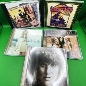 Lot 5 Top Female Country Folk CDs Dolly Parton Emmylou Harris Linda Ronstadt